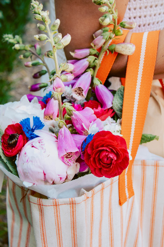 Flowers from the farmers market at Terra Square in Hudsonville Michigan